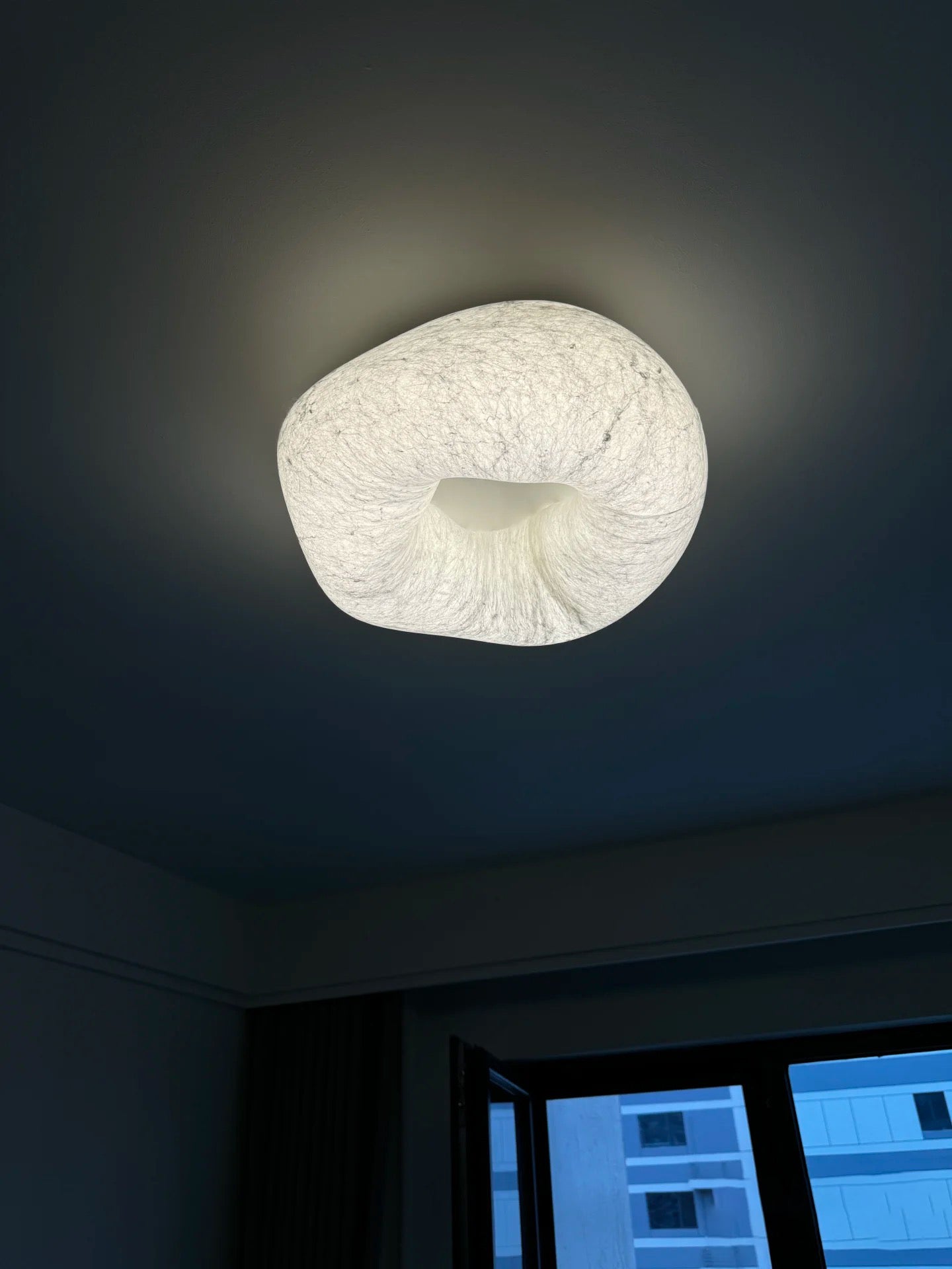 WOMO Japandi Silk Flush Mount Ceiling Light-WM1144