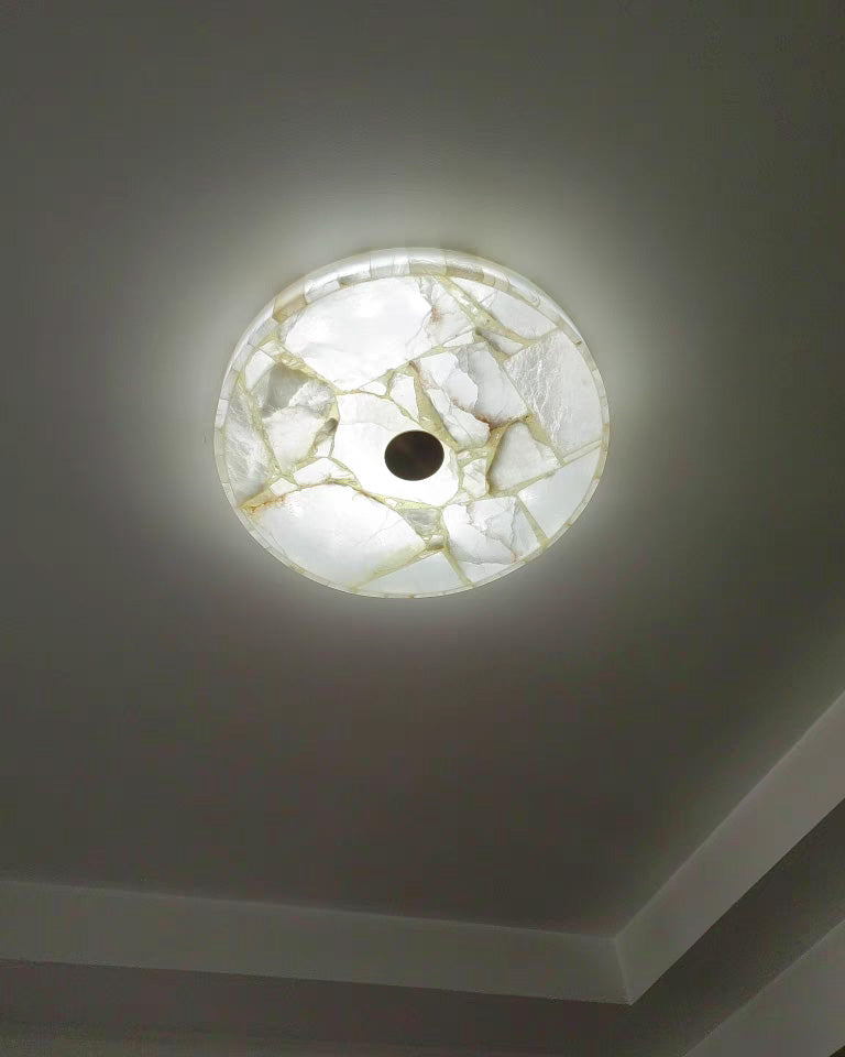 WOMO Round Alabaster Ceiling Light-WM1140