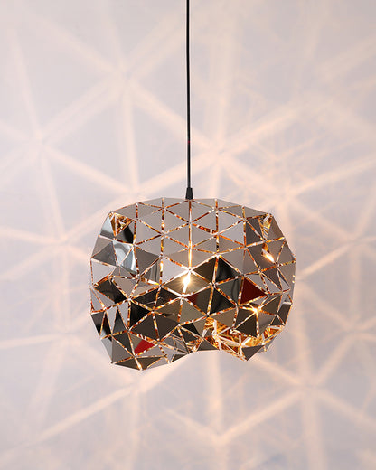 WOMO Geometric Chrome Pendant Light-WM2396