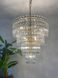 WOMO Chain Crystal Tiered Chandelier - Marignan