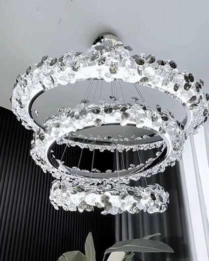 WOMO Tiered Circular Crystal Chandelier-WM2726