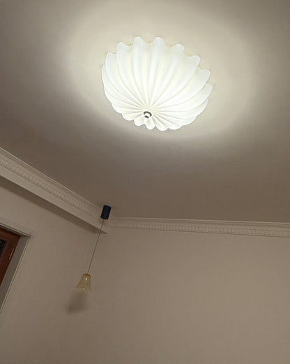 WOMO Pleated Glass Flush Mount Ceiling Light-WM1133