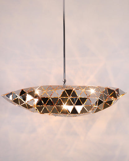 WOMO Geometric Chrome Pendant Light-WM2396