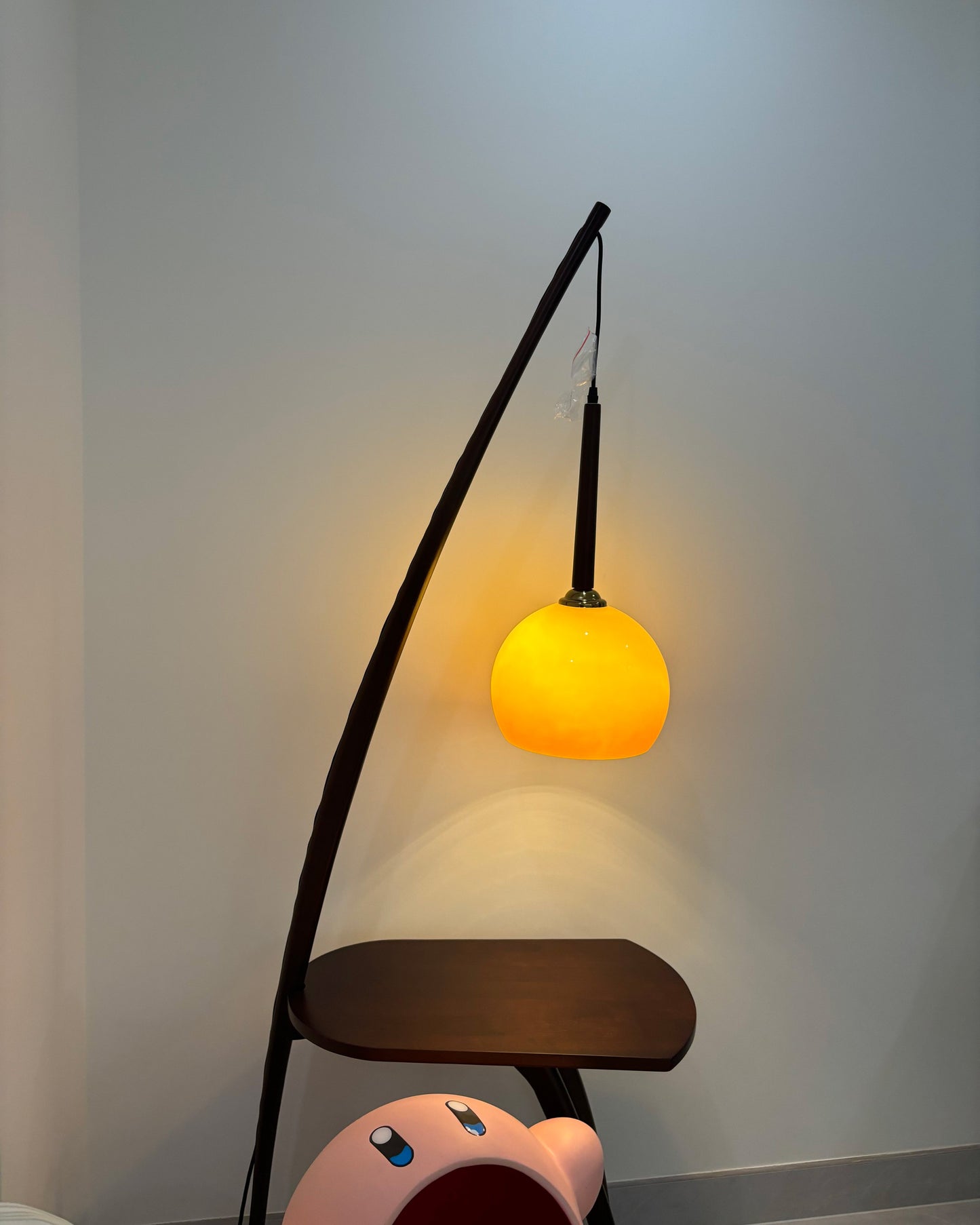 WOMO Hanging Wood Floor Lamp with Table-WM7130