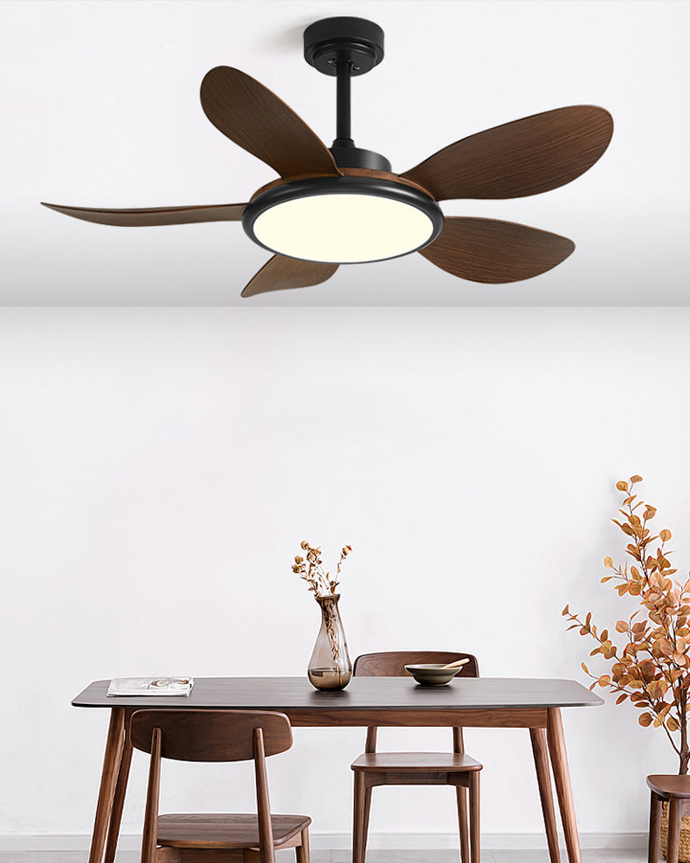 WOMO 5 Wood Blade Ceiling Fan Lamp-WM5003