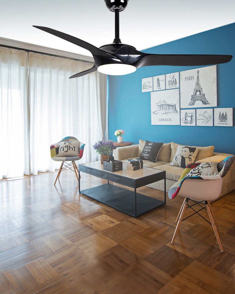 WOMO 52 Inch 3 Blade Large Ceiling Fan Lamp-WM5107