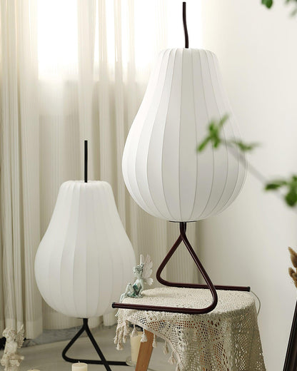 WOMO Pear Lantern Silk Floor Lamp-WM7126