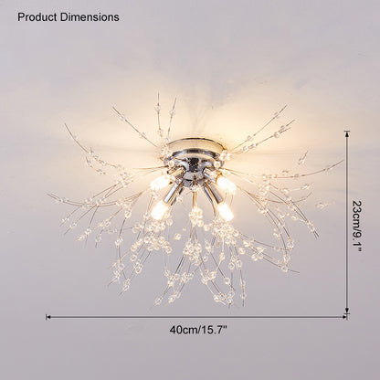 WOMO Dandelion Crystal Flower Ceiling Light-WM1014