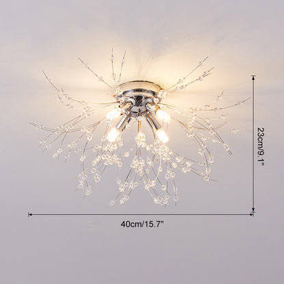 WOMO Dandelion Crystal Flower Ceiling Light-WM1014