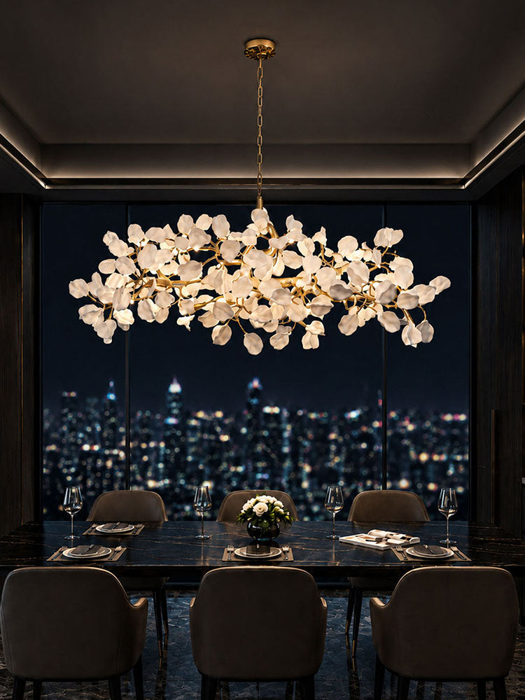 WOMO Ceramic Gingko Branch Chandelier-WM3351
