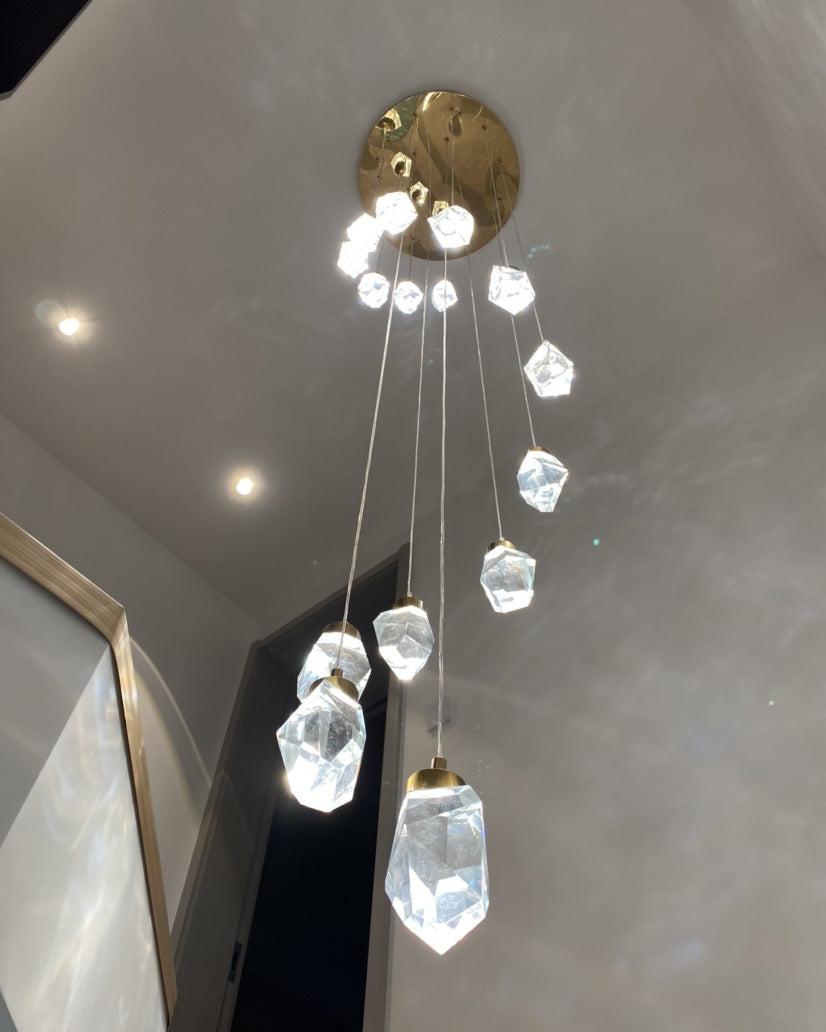 WOMO Rock Crystal Rain Chandelier-WM2189