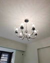 WOMO Textured Glass Chrome Arm Chandelier-WM2696 thumbnail