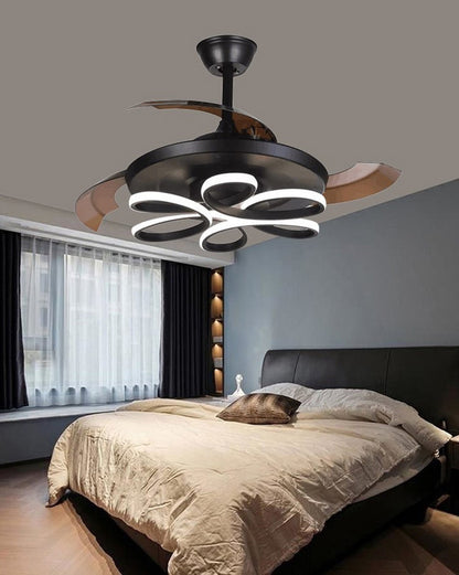 WOMO Unique Retractable Ceiling Fan Lamp-WM5081