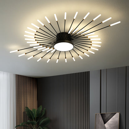 WOMO Firework Sunburst Flush Mount Ceiling Light-WM1001