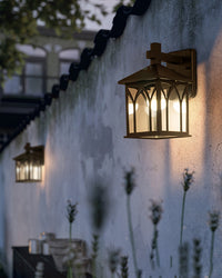 WOMO Seeded Glass Outdoor Wall Light-WM9201