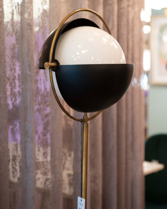 WOMO Glass Globe Floor Lamp-WM7134