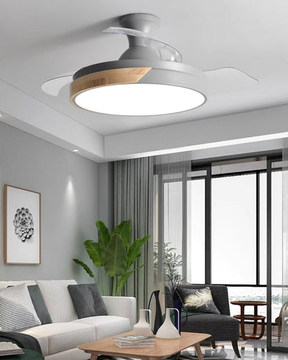 WOMO Scandi Low Profile Ceiling Fan Lamp-WM5077