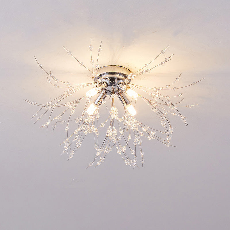 WOMO Dandelion Crystal Flower Ceiling Light-WM1014