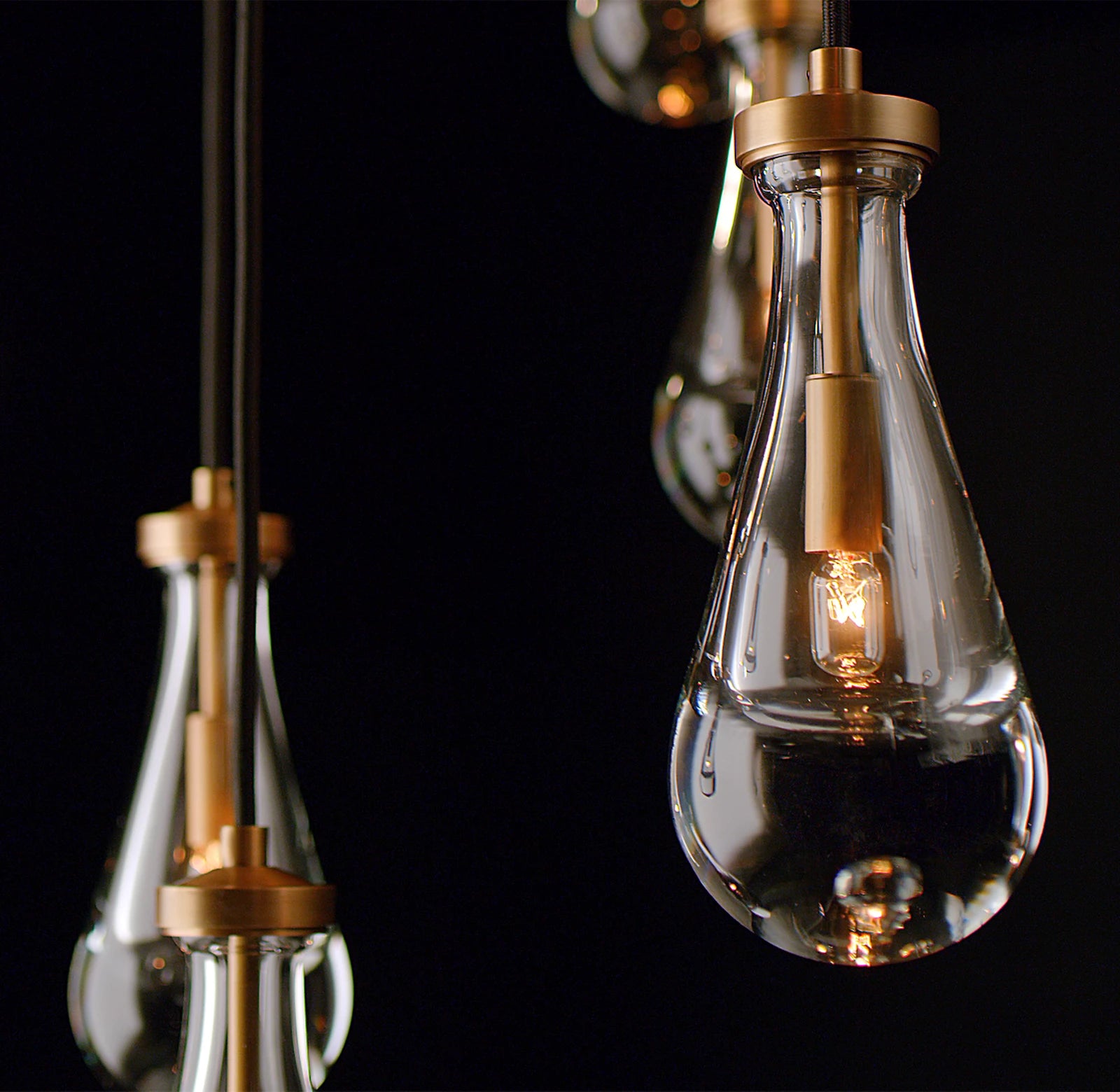 WOMO Raindrop Glass Round Chandelier – Ava