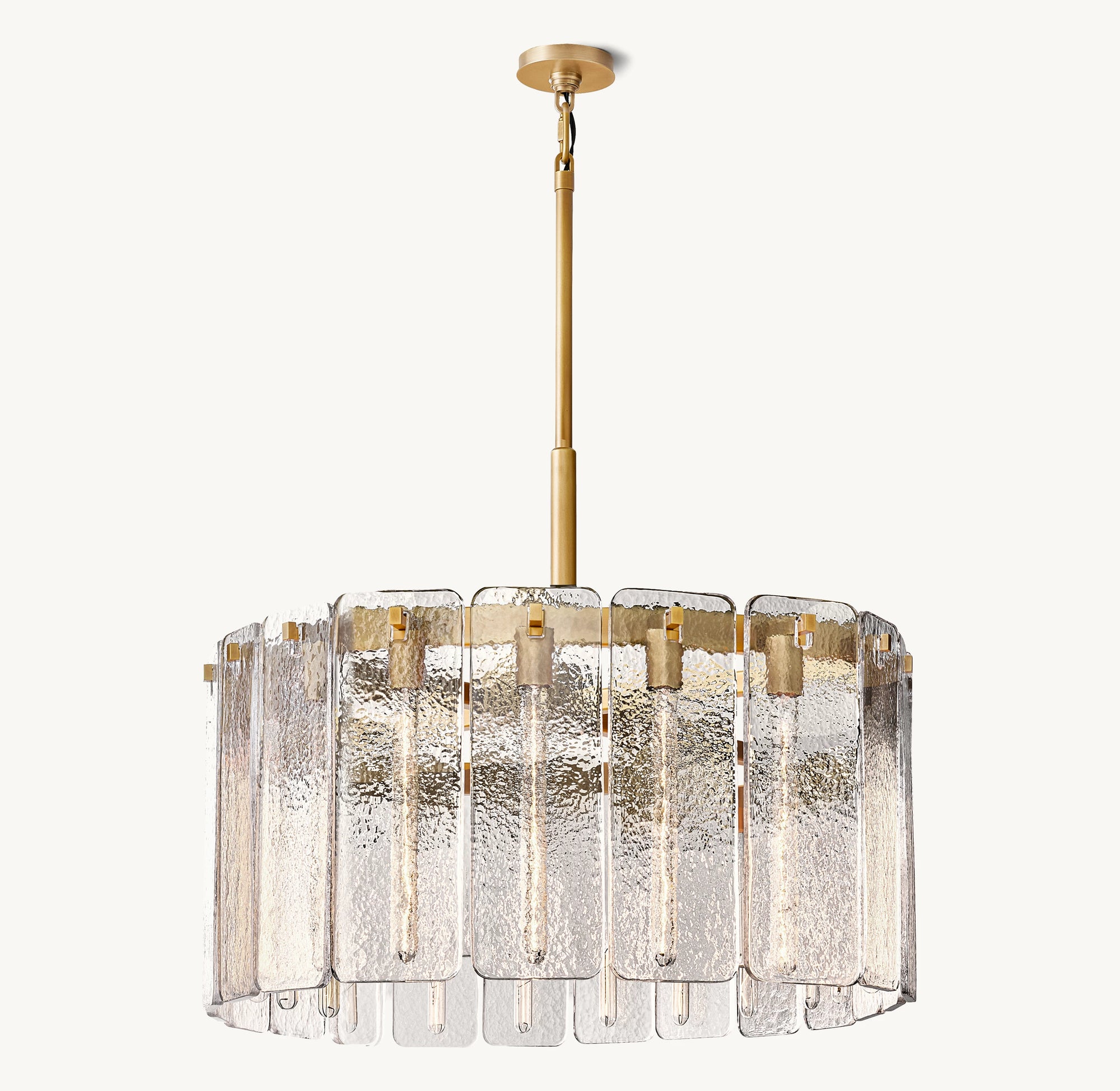 WOMO Textured Glass Round Chandelier - Calamette