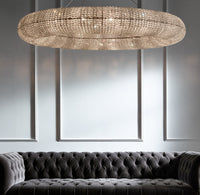 WOMO Crystal Bead Round Chandelier - Halo