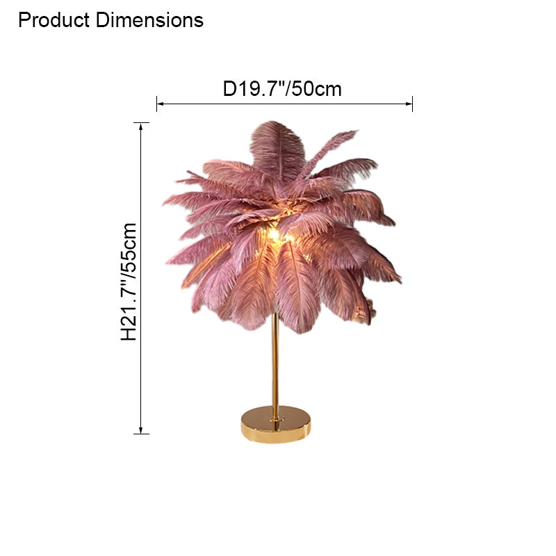 WOMO Tree Feather Table Lamp-WM8037