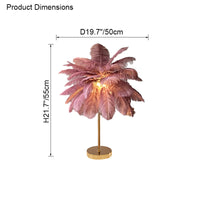 WOMO Tree Feather Table Lamp-WM8037