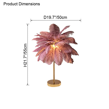 WOMO Tree Feather Table Lamp-WM8037