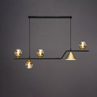 WOMO Linear Glass Globe Chandelier-WM2257