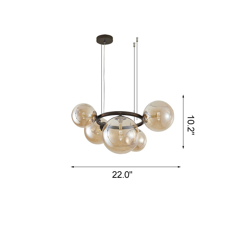 WOMO Colored Glass Ball Chandelier-WM2253