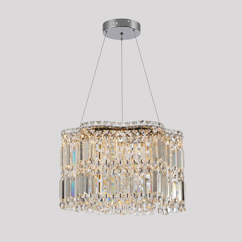 WOMO Flower Chrome Crystal Chandelier-WM2405