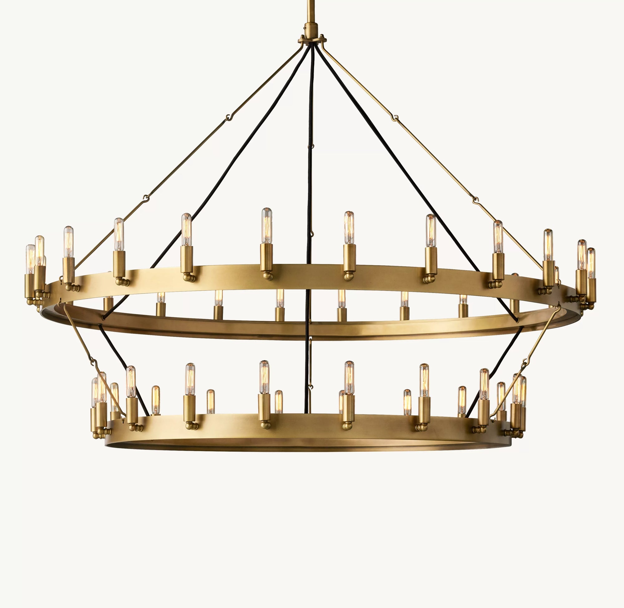 WOMO Vintage Filament Tubular Candle Tiered Chandelier - Camino