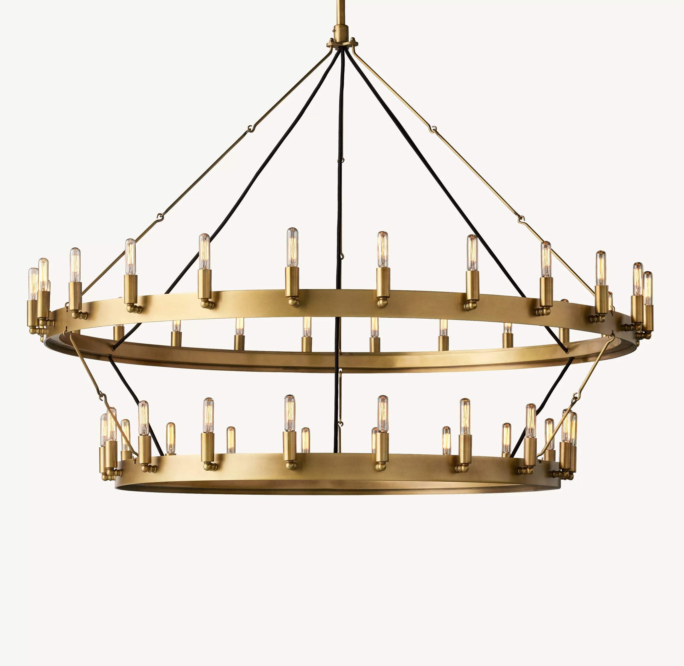 WOMO Vintage Filament Tubular Candle Tiered Chandelier - Camino