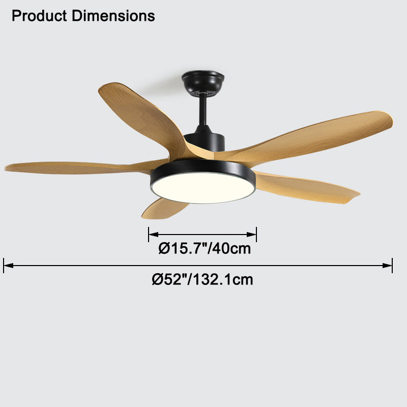 WOMO Scandi Reversible Ceiling Fan with Light-WM5002