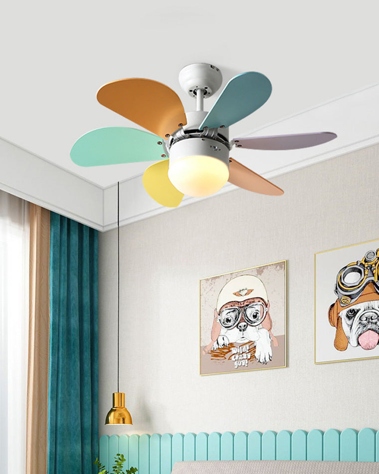 WOMO Children Wood Ceiling Fan Lamp-WM5010