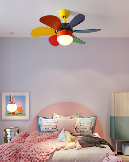 WOMO Children Wood Ceiling Fan Lamp-WM5010