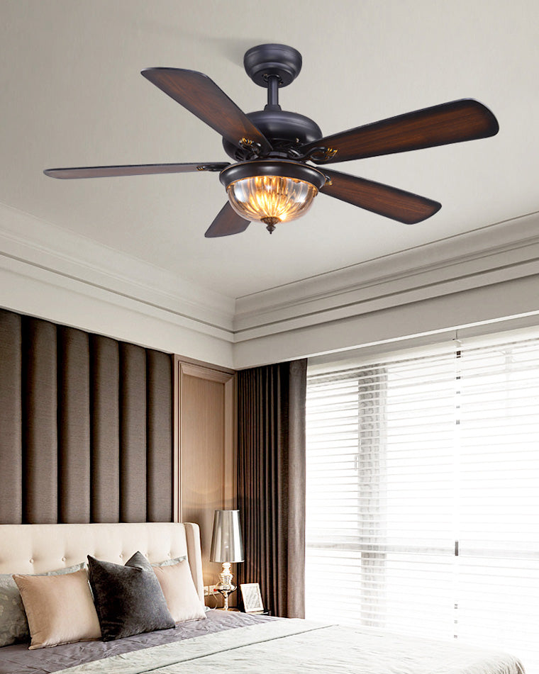 WOMO Farmhouse Wood Ceiling Fan Lamp-WM5011