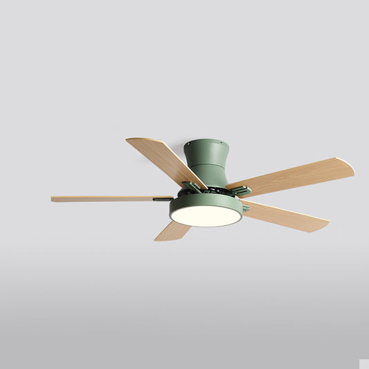 WOMO Low Profile Wood Ceiling Fan Lamp-WM5014