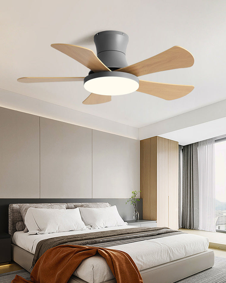 WOMO Scandi Low Profile Ceiling Fan Lamp-WM5086