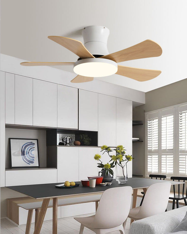 WOMO Scandi Low Profile Ceiling Fan Lamp-WM5086