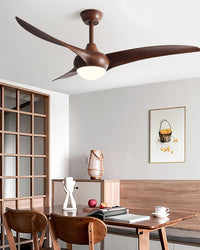 WOMO 3 Wave Blade Ceiling Fan Lamp-WM5016