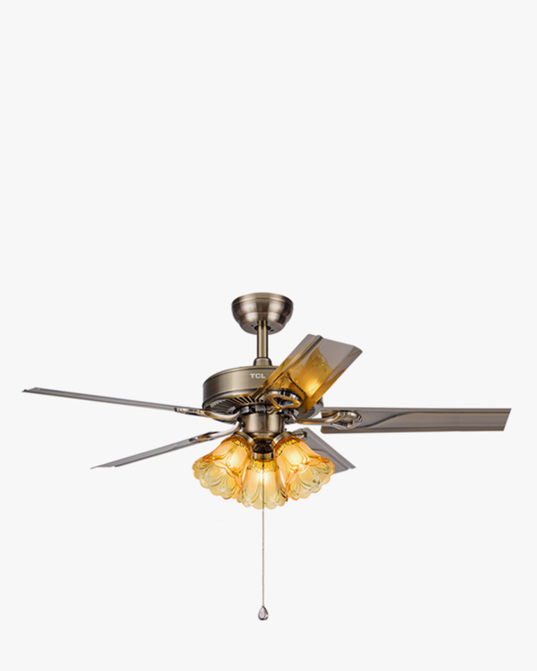 WOMO 42"/52" Ceiling Fan Chandelier with Pull Chain-WM5018