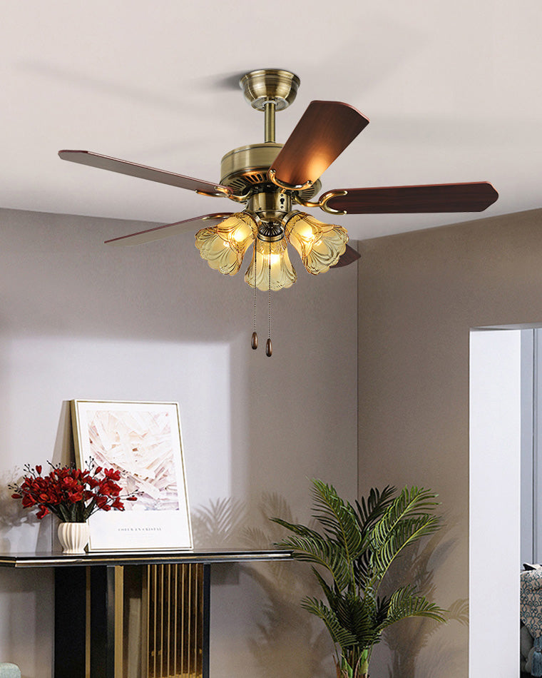 WOMO Vintage Ceiling Fan Chandelier-WM5018