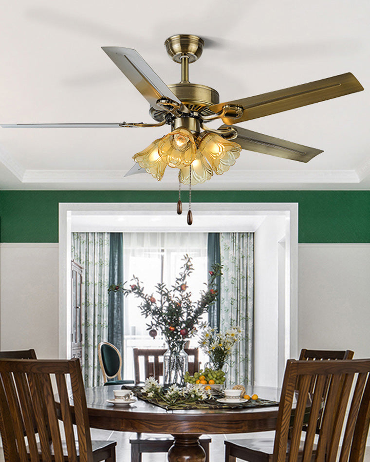 WOMO Vintage Ceiling Fan Chandelier-WM5018