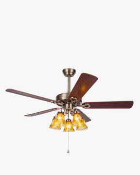 WOMO 42"/52" Ceiling Fan Chandelier with Pull Chain-WM5018