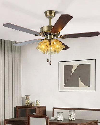 WOMO Vintage Ceiling Fan Chandelier-WM5018