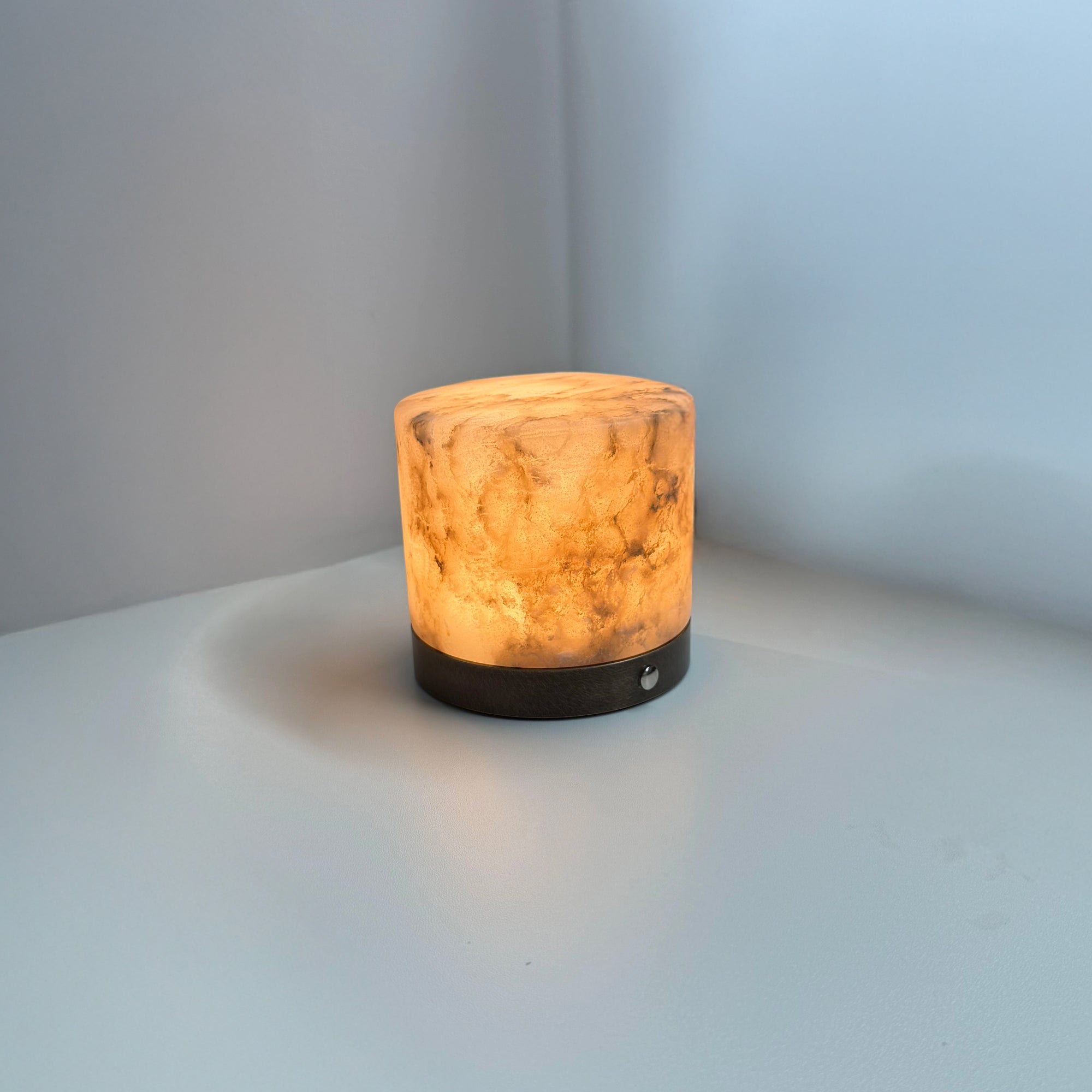 Cylinder Alabaster Night Table Lamp - Yun