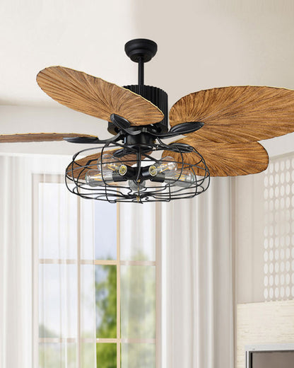 WOMO 52" Industrial Tropical Ceiling Fan Chandelier-WM5021