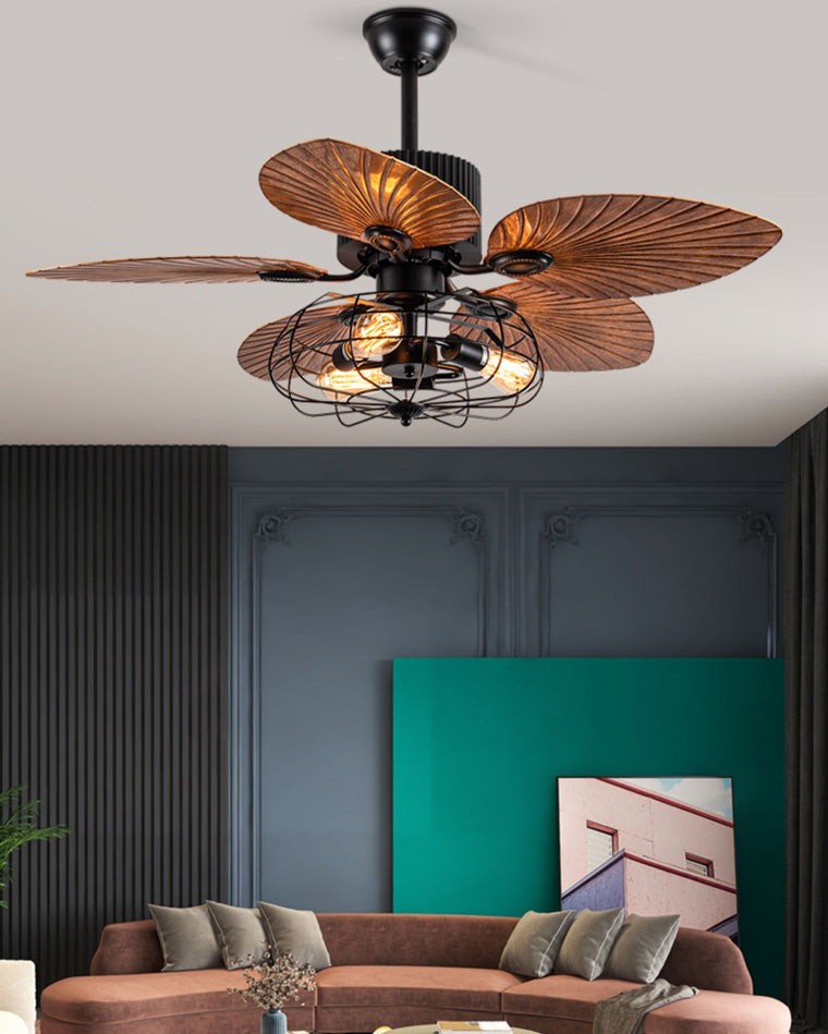 WOMO 52" Industrial Tropical Ceiling Fan Chandelier-WM5021