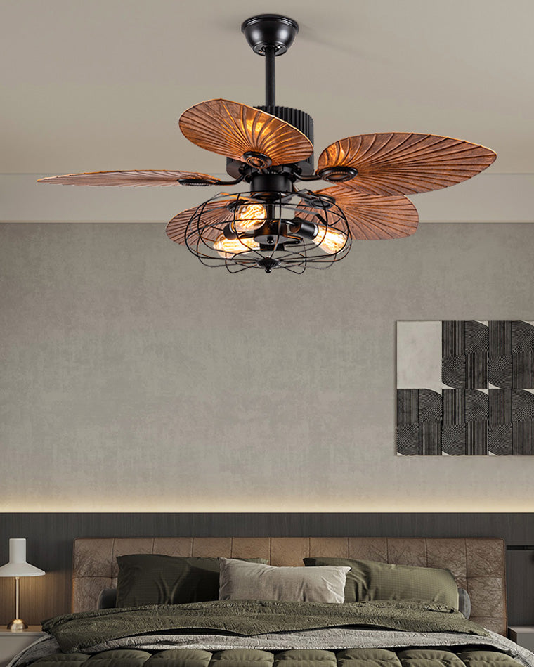 WOMO 52" Industrial Tropical Ceiling Fan Chandelier-WM5021